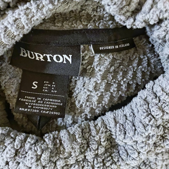 BURTON unisex waffle mock neck sweater, size small - Picture 4 of 9
